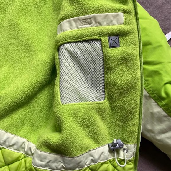 Lands End Green Hooded Puffer Winter Outdoor Jacket Girls Medium 10- 12 - Picture 8 of 12